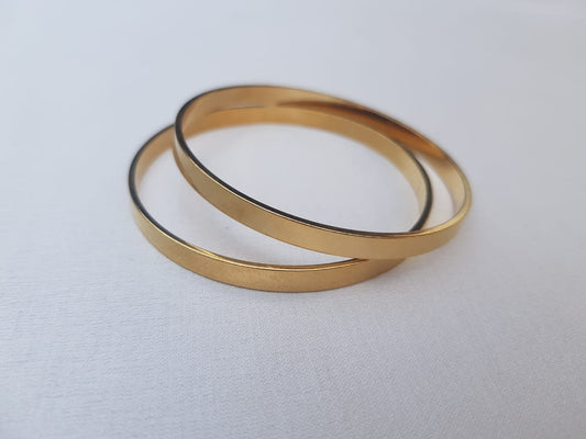 Gold Plated Bangles Pair